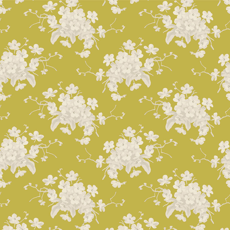 100590-White-Flower-Sour-Yellow Tilda Sunday Brunch - Flower Sour Yellow - slika 1