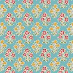 Tilda Jubilee Farm Flowers Teal