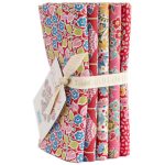Tilda - Pie in the Sky 5 fabrics (50 x 55 cm) - Red/Pink