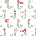 Riley Blake Let‘s be Mermaids White