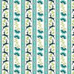 Riley Blake Lucy‘s Garden Deer Stripe - Teal