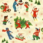 Michael Miller Snowy Playground Cream