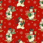 Michael Miller Jolly Snowman - red