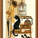 Set za vezenje "Maček in telefon" 860