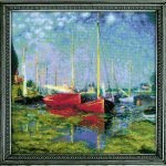 Set "Argenteuil" po sliki C. Monet 40x40