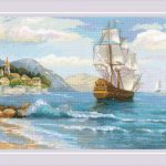 Set za vezenje "Oddaljene obale" 60x35cm