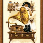 Set "Maček z gramofonom" 18 x 24 cm
