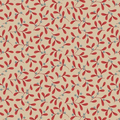 Merry Little Christmas Mistletoe Red