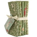 Merry Little Christmas Fat Quarter Green 5 vzorcev (50 x 55 cm)