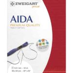 Zweigart Aida blago za vezenje, 48×53 cm, 14ct (5,4 križcev/cm) 3706/954 rdeče