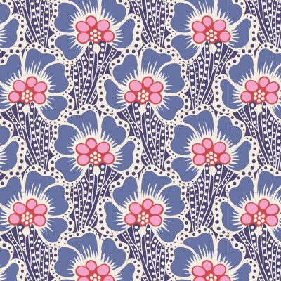 Tilda - Cotton Beach Ocean Flower Blue