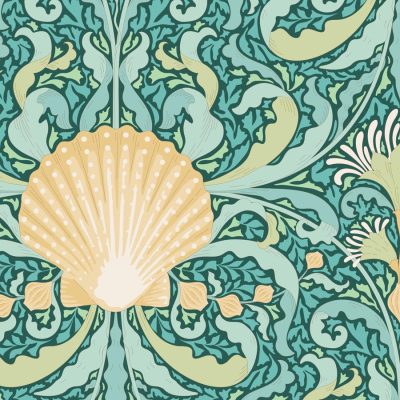 Tilda - Cotton Beach Scallop Shell Teal