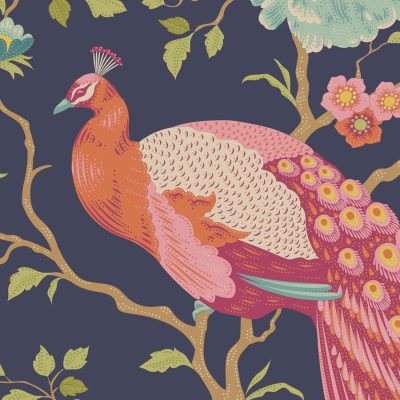 Tilda Chic Escape - Peacock Tree Navy Blue