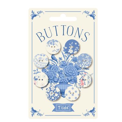 Tilda Something Blue Buttons 8pcs Light