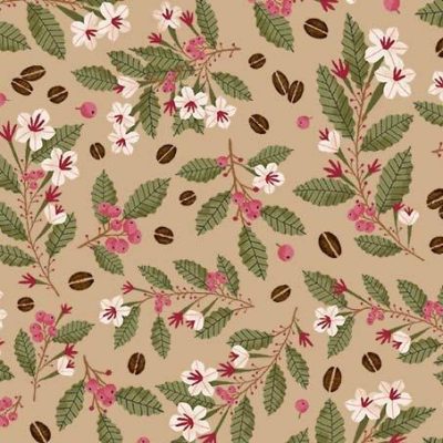 Michael Miller Coffee Plant Cream