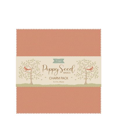 Tilda Poppy Seed Charm Pack 30 x (12,5cm x 12,5cm)
