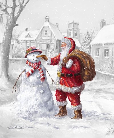 Christmastime Is Here Wintertime Friends panel Riley Blake